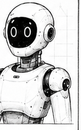 Illustration of a friendly humanoid robot